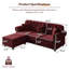 Canapé modulaire en velours de campagne avec repose-pieds Annalease Chesterfield-707825928-707825925