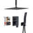 10" Ceiling Mounted Rainfall Shower Head Complete Shower System with Rough-in Valve-112255149