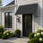 Kozyard Adjustable Door Window Awning – 4-Level Tilt, 55" W × 32" Sloped Panel, Adjustable Projection 22"–31", Aluminum Frame & Metal Canopy, All-Weather Rain, Snow & UV Protectionll-Weather Rain, Snow & UV Protection Dark Gray-121692494-126287883