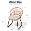 Chaise d'extérieur en métal en rotin / osier avec coussin amovible-1698652242