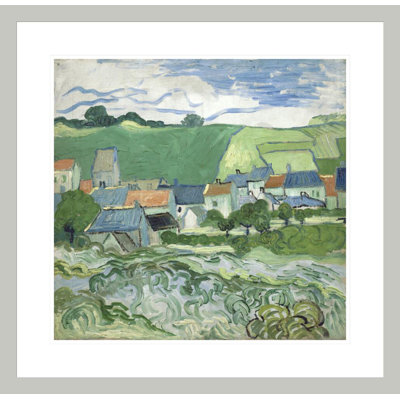«View of Auvers» par Vincent van Gogh, impression giclée encadrée