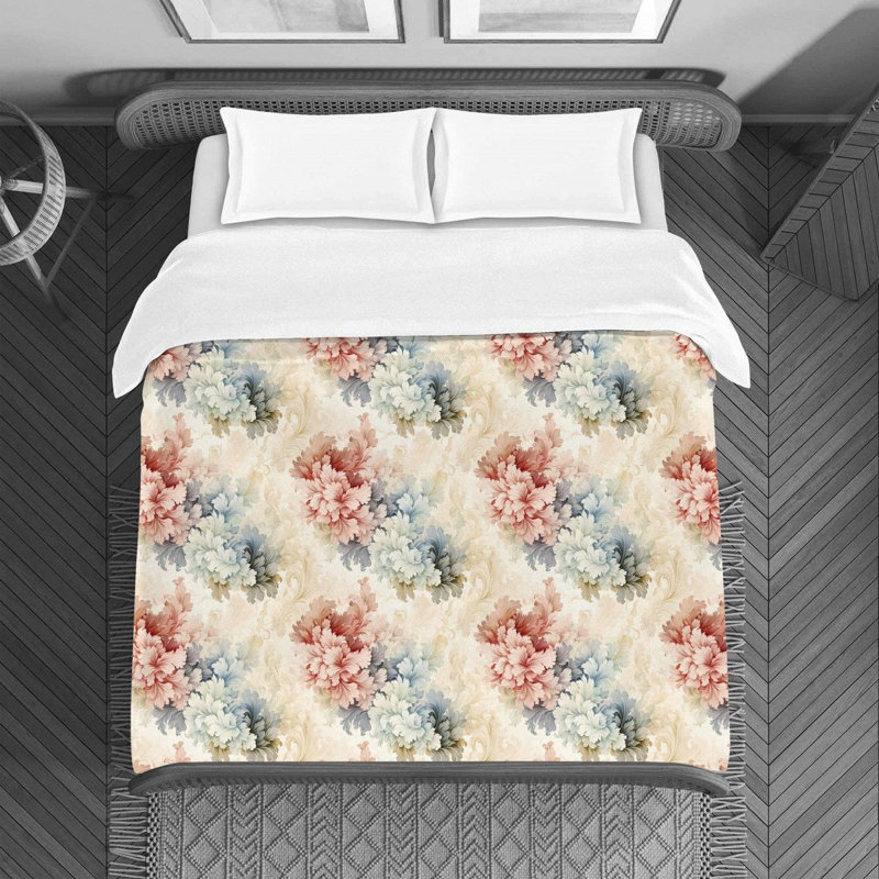 Literie baroque à motif floral, Housse de couette très grand