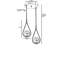 Lustre scandinave glam, hauteur 70 cm (27,6 po), diamètre 25 cm (9,8 po) | 100% métal avec peinture séchée au four et revêtement dégringolé | Douille E27, 40 W maximum | Finition blanche et cuivre élégante, parfaite pour les intérieurs modernes-1275519623-1275519622