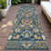 Machine Washable Indoor/Outdoor Husby ACN2193 Floral Rug