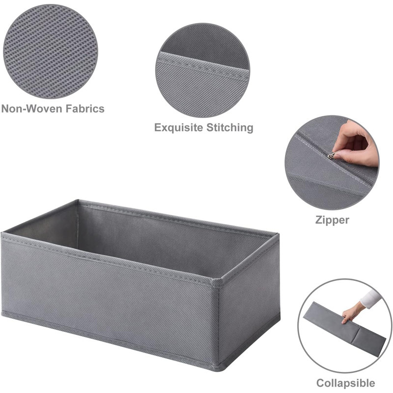 6-pack Woven-fabric Drawer Organizers