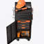 Armoire à outils roulante étroite - rangement de garage peu encombrant avec porte verrouillable, 2 tiroirs et grande poignée