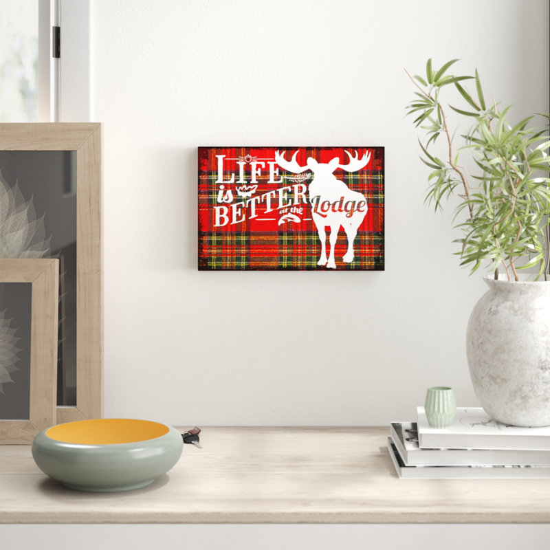 Lodge Life 2 1 Piece Wrapped Canvas Wall Art, 30cm H x 45cm W x 3.81cm D