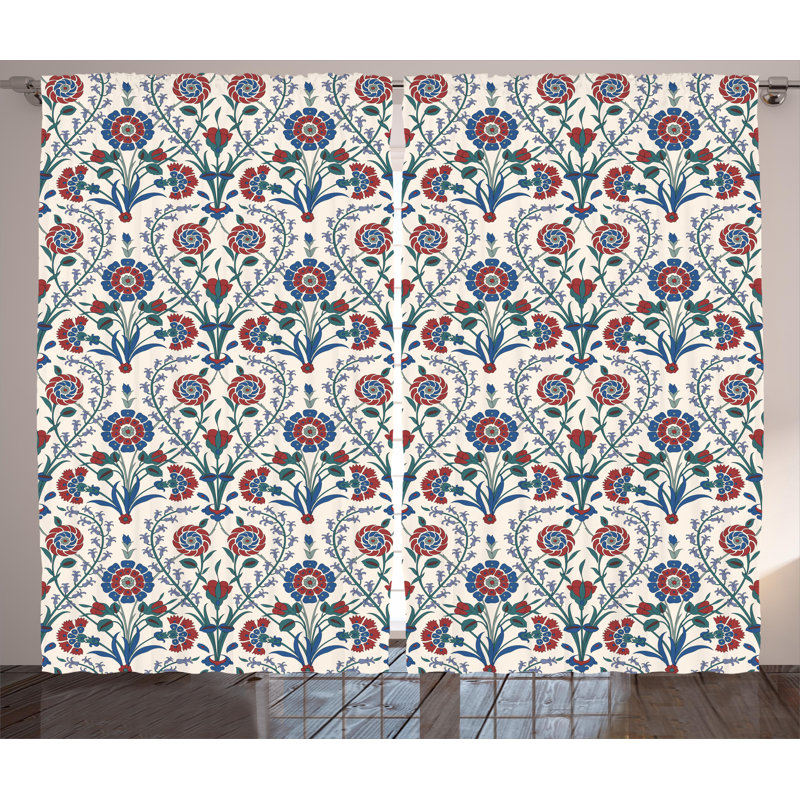Norridge Semi Sheer Curtain Pair, 54" W x 96" L