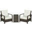 Wicker Table & Chairs,3 Piece Patio Furniture