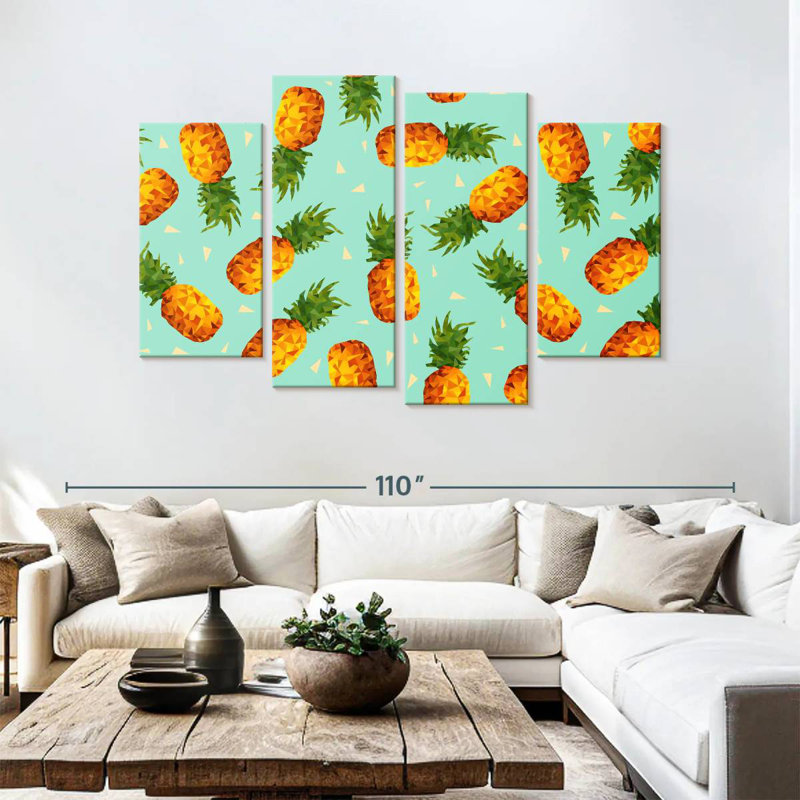 Yarlin Hipster Pineapples, 54'' H x 84'' W
