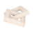 Decorative Travertine Square Interlocking Links for Home Decor – Modern Decorative Object for Shelf Styling or Living Room Decoration – 16", Ivory