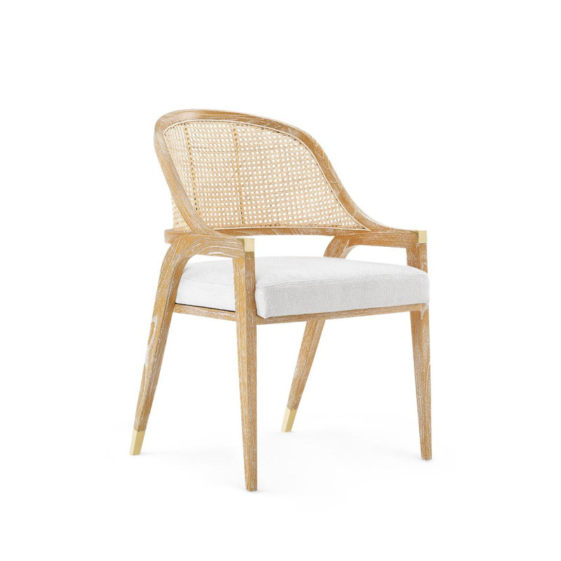 Edward Solid Wood Arm Chair, Brown