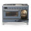 Majestic III Series 48 Inch Dual Fuel Range with 5 Sealed Burners, Griddle, Frenchtop in Matte Graphite (Liquid Propane, Burnished Trim)-934303585-934303593-934303595