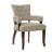Berenize Button Tufted Dining Arm Chair in Cream