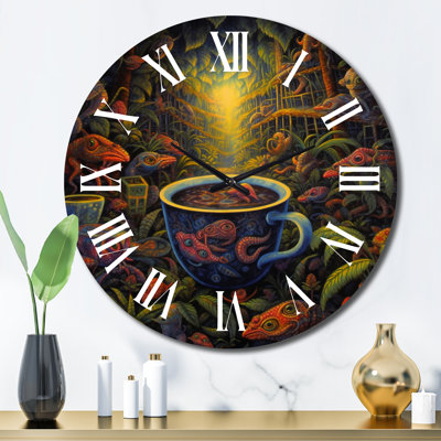 Horloge murale Plant Spirit Vision Shamanic Wages II