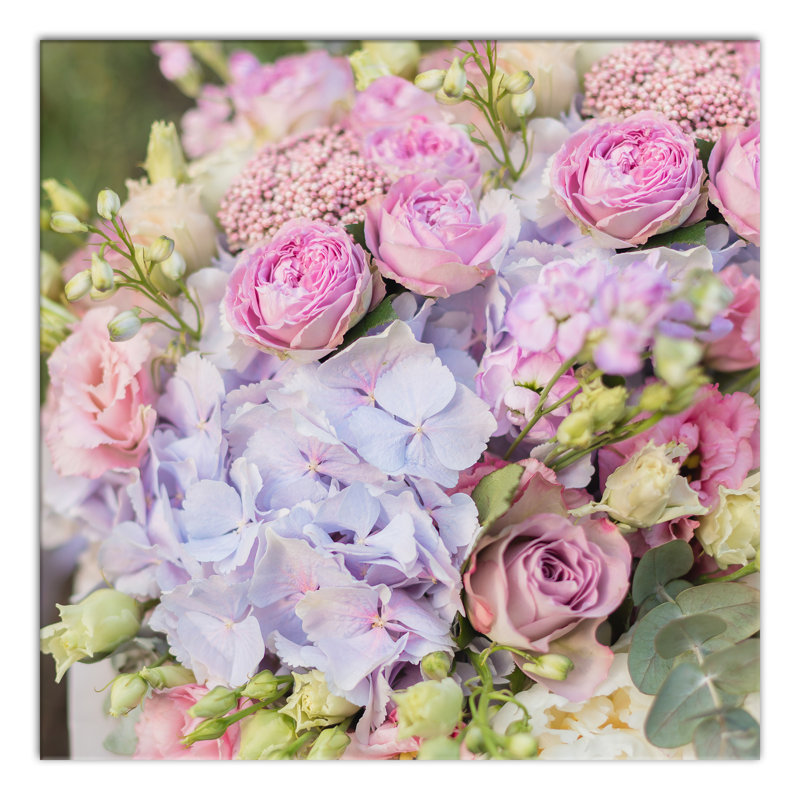 Pastel Hydrangea Bouquet - Photographie sur toile tendue