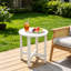 Petite table d'appoint ronde en PEHD, table d'appoint d'extérieur robuste, tables de bout d'extérieur résistantes aux intempéries pour patio, porche, terrasse