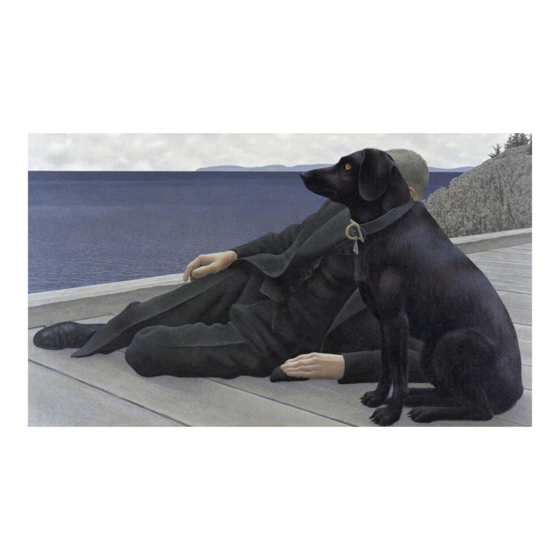 «Dog and Priest» par Alex Colville - Impression giclée, H 16 po x l 20 po