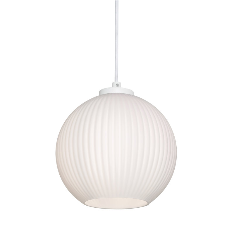Cleo 8'' Med Base Pendant - White