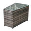 Apphi Outdoor Steel Wicker Side Table - Grey