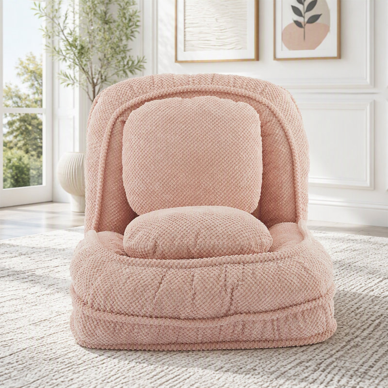 Canapé Lazy, 5 positions réglables, Rose