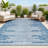 Grundy Berber Stripe Geometric Blue/Ivory Indoor/Outdoor Rug-1639086708