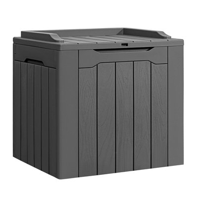 Deck Box 31 Gallon Waterproof Resin Storage Box With Lid Indoor Outdoor Delivery Box Storage Bin For Patio Cushions (Grey)