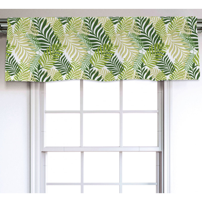 Sateen Floral Ruffled Window Valance