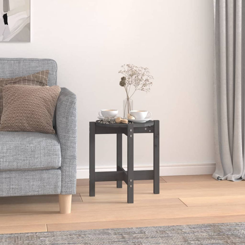Wrigley Solid Wood Four Leg Coffee Table, Grey, 45cm H x 42.5cm W x 42.5cm D