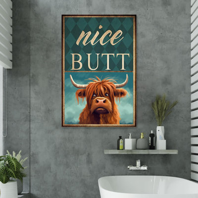 Highland Cow, beau bout à bout 1 - 1 pièce, impression sur toile tendue