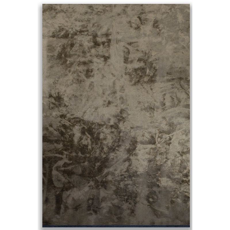 Tapis brun clair brillant contemporain Rapture, Rectangle 7 pi 10 po x 11 pi 2 po