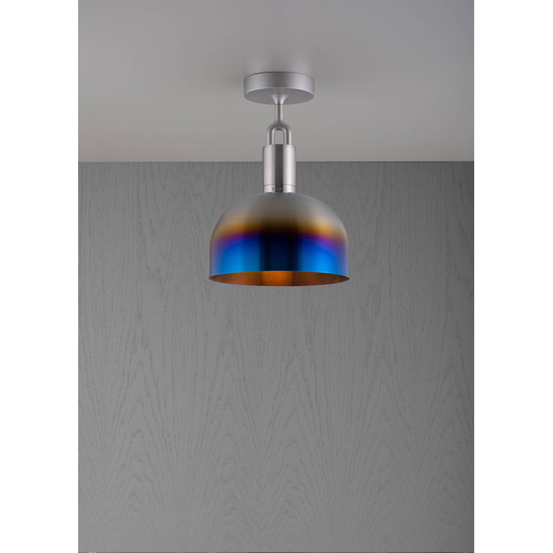 Semi Flush Mount, Medium, Burnt Steel