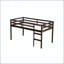 Lit mezzanine simple en bois massif et bois d'hévéa avec échelle-2086585389-2086585394