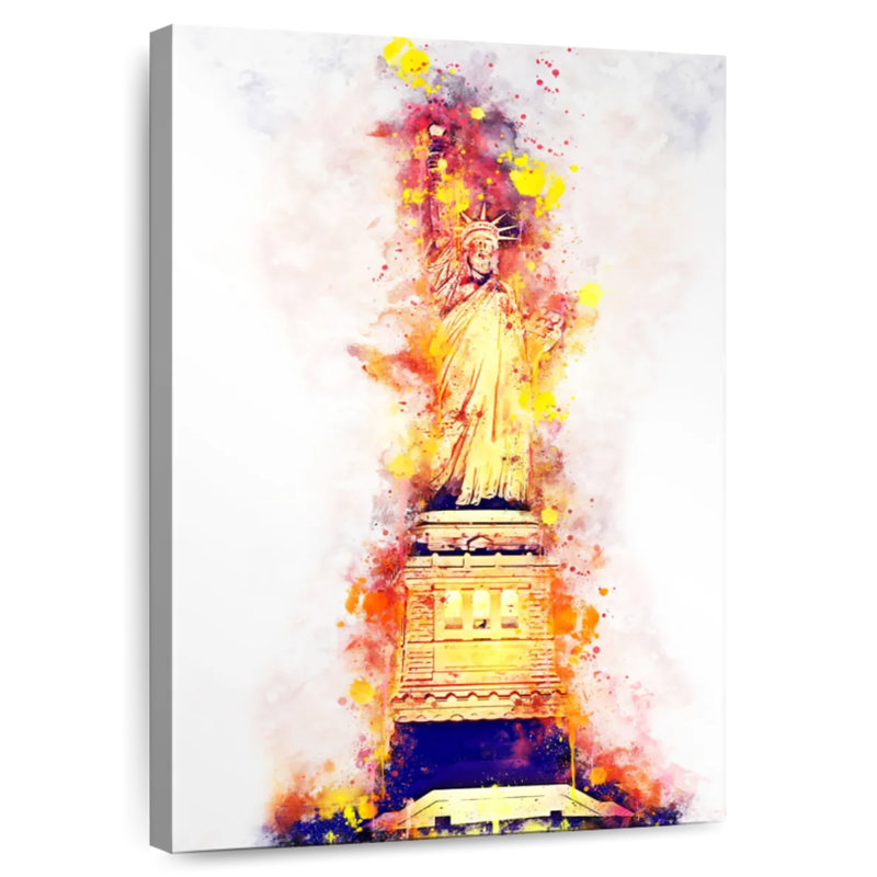 Aime NYC Watercolor - Lady Liberty, H 45 po x l 30 po