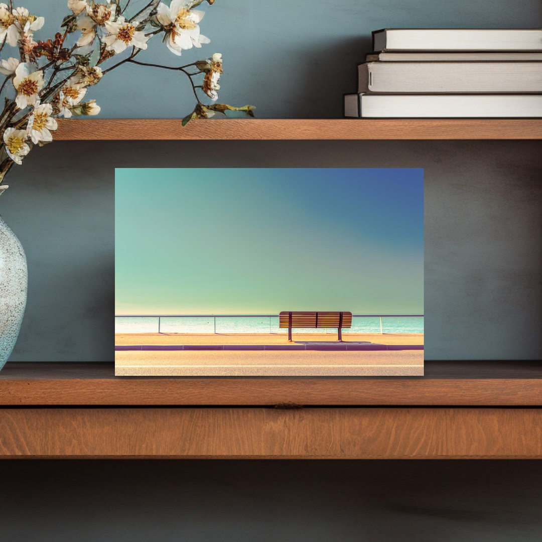 The Bench Peaceful Serene Tranquil Coastal Wall Art Print