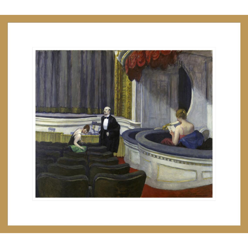 «Two on the Aisle» par Edward Hopper, impression giclée sur cadre, H 17,75 po x l 20,16 po