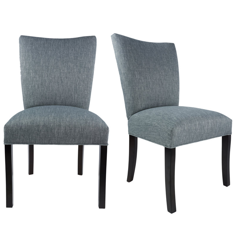 17'' H Linen Upholstered Parsons Chair, Ash