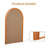 43 in. W x 71 in. H Arched Solid Wood Framed Floor Mirror Oversized Freestanding Mirror