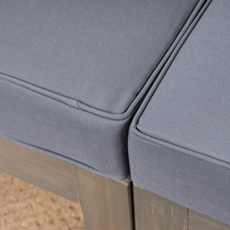 Canapé modulaire d'extérieur 30,25 po avec coussins, Structure grise / coussin gris foncé