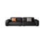Causeuse-coussin modulable noire en cuir véritable-859006013