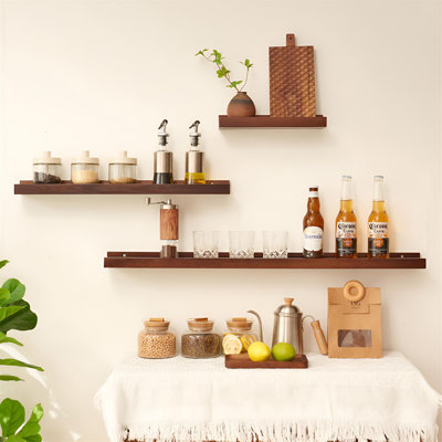 Solid Wood Floating Wall Shelf