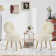 Chaise de coiffeuse avec tabouret d'appoint Noehly