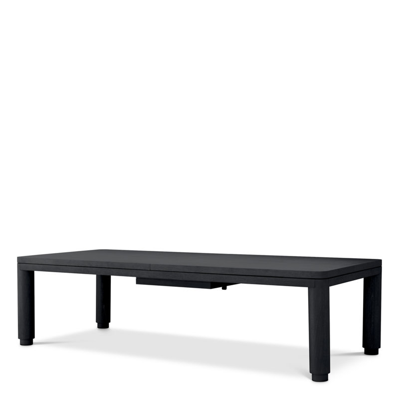 Atelier Oak Extendable Dining Table, 31.5" H x 137.8" L x 39.37" W, Charcoal Gray Oak