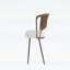 Ensemble de 2 chaises en osier avec pieds en métal et dossier à oreilles pour une assise confortable-570918163