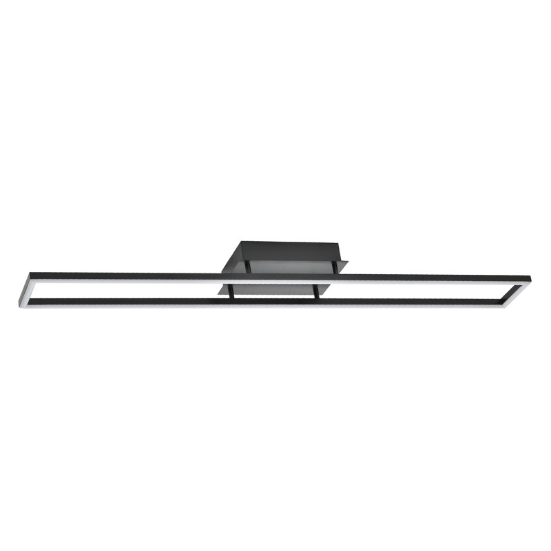 LED Semi Flush Mount, Matte Black