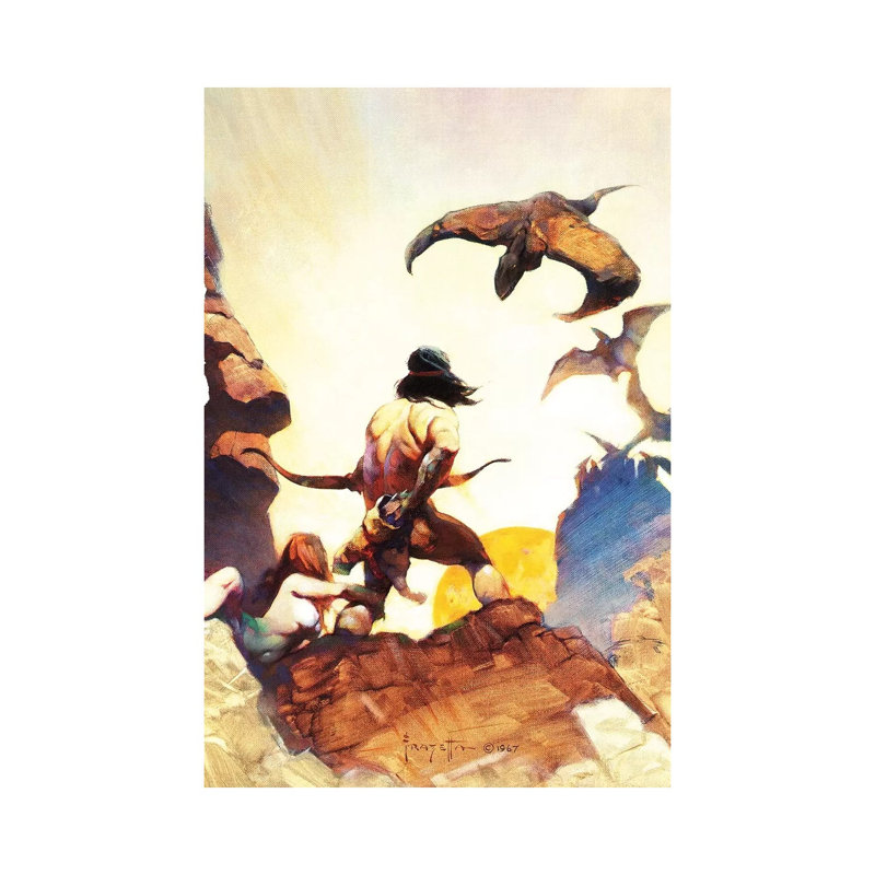 Prehistoric Times by Frank Frazetta - Wrapped Canvas Print, 66.04 cm H x 45.72 cm W x 1.91 cm D