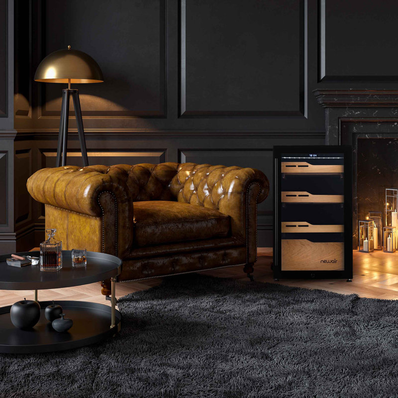 NewAir Black Electric Cigar Humidor with Cedar Drawers
