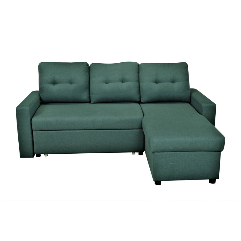 Canapé-lit modulaire convertible en forme de L, mobilier d'appoint élégant, canapé-lit escamotable pour petits espaces et salons