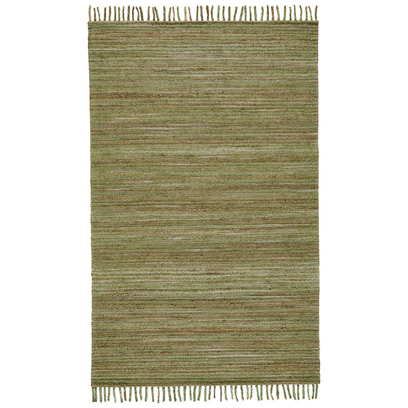 Tapis rayé tissé à la main Cedarburg, Rectangle 8 pi x 10 pi