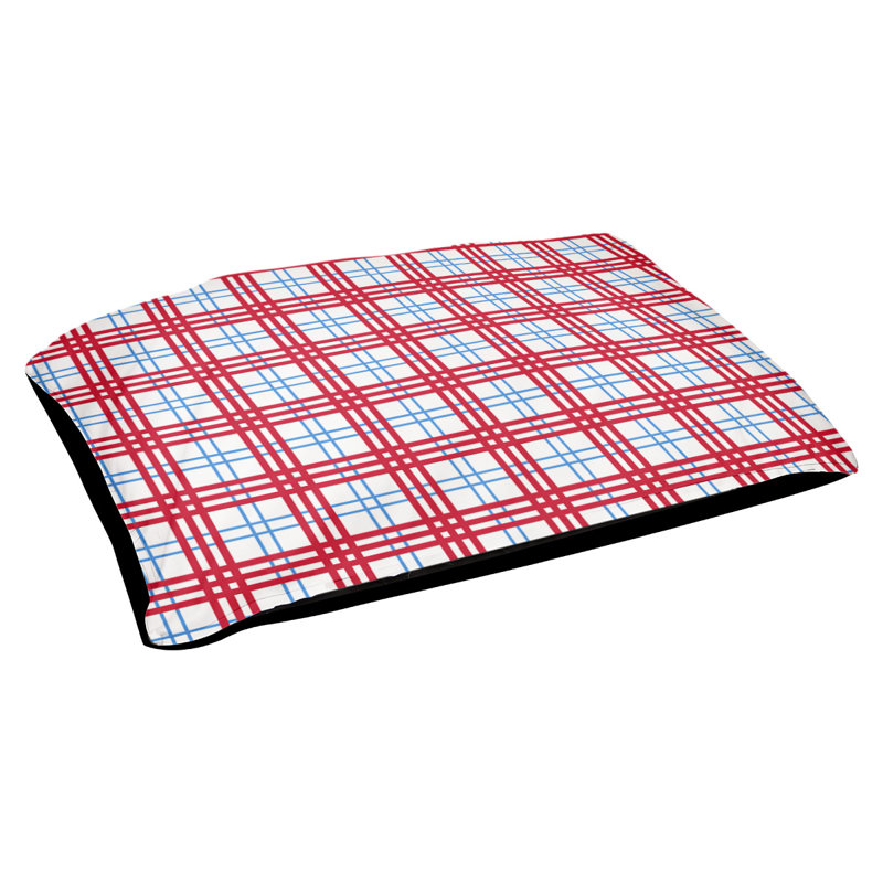 Coussin de luxe d’extérieur Houston football, Très grand (l 50 po x P 40 po x P 6 po), Blanc / bleu clair / rouge